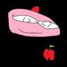 man looking at apple
